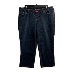 Women's Guess Jeans Dark Denim Blue Cropped Capri Jeans Size 34 EUC #0693